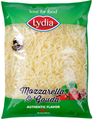 GRATED MOZZARELLA & GOUDA CHEESE 45%, HALAL