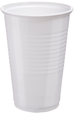 DRINKING CUPS 200CC, PLASTIC, WHITE