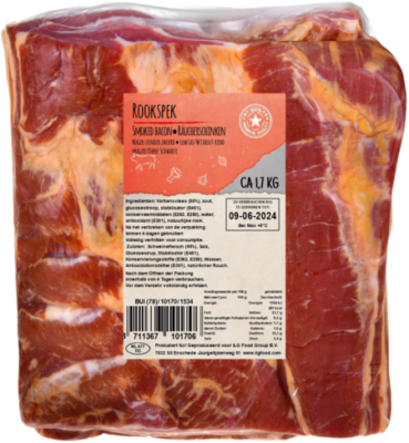 LOW-FAT SMOKED BACON WITHOUT RIND